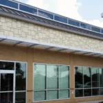 cantilever sunshade on a building