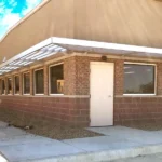 sunshade installed on a building