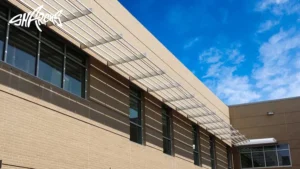 Cantilevered Aluminum Sunshade for Commercial Buildings