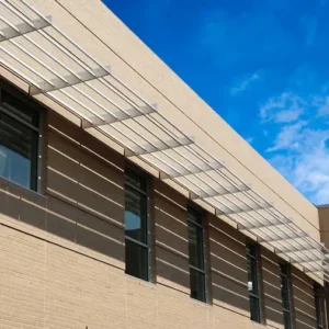 Cantilevered Aluminum Sunshade for Commercial Buildings