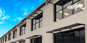 prefabricated canopy on a building